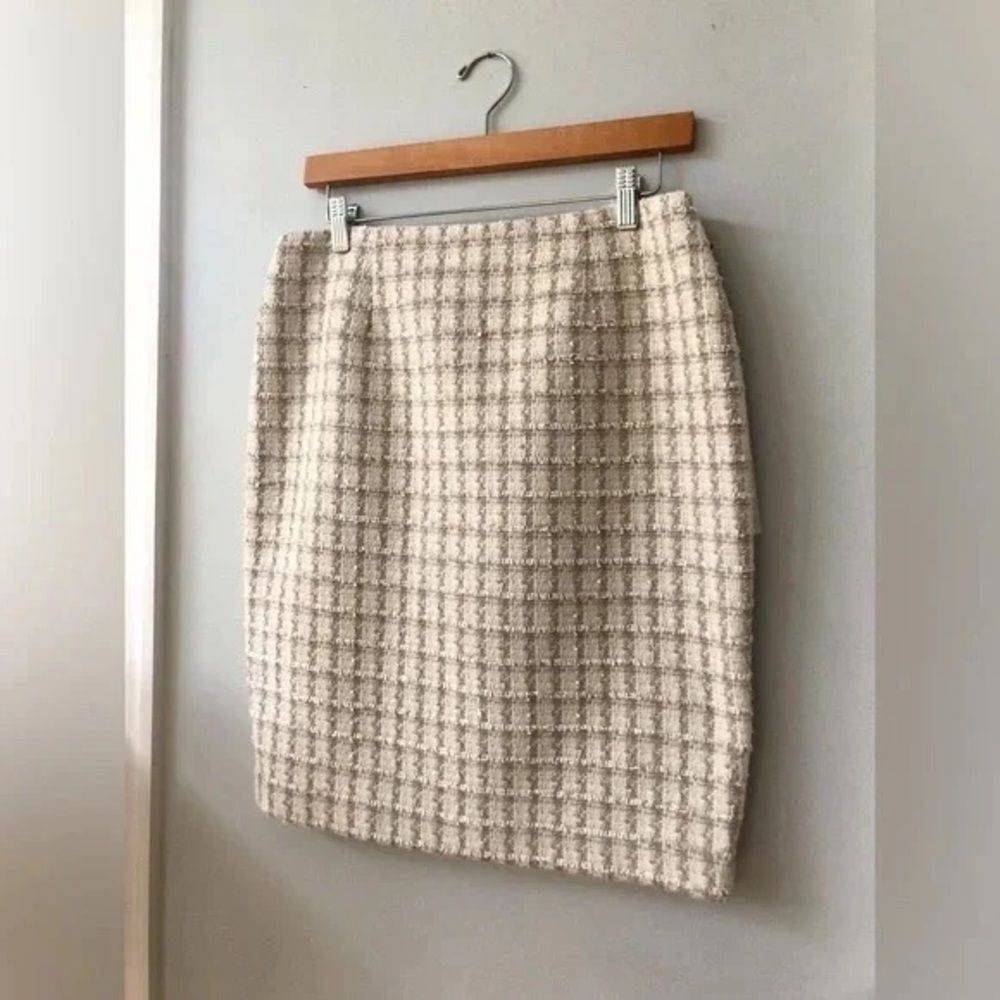 NEW Calvin Klein Tweed Knee-Length Pencil Skirt Professional